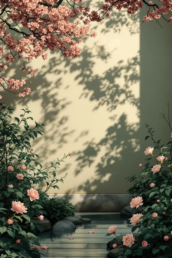 月下花影海报